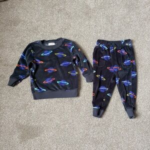 Cat & Jack Black Space-Themed Kids Matching Set